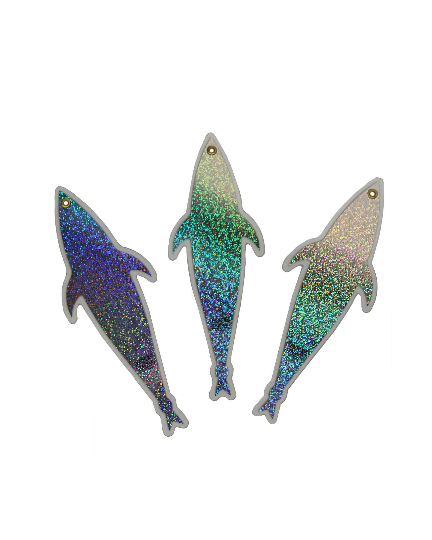 3 x Black or Clear Polycarbonate Holographic Fish