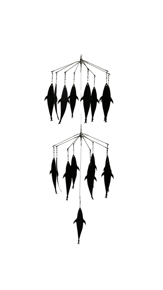 Black Rubber Fish Two Tier Dredge